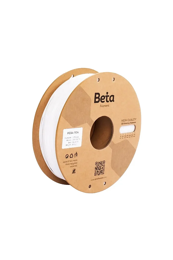 Beta PEBA 90A Filament 1.75mm 800g BEYAZ (1)