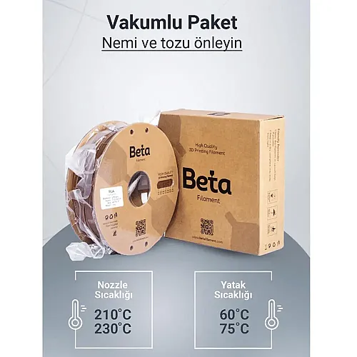 Beta PLA+ Filament 1.75mm 1kg KAHVERENGİ - 5