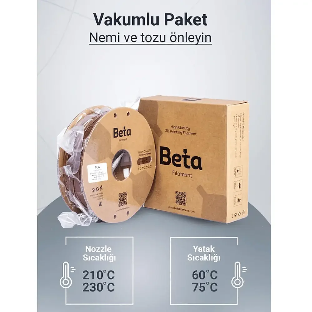Beta PLA+ Filament 1.75mm 1kg KAHVERENGİ - 5