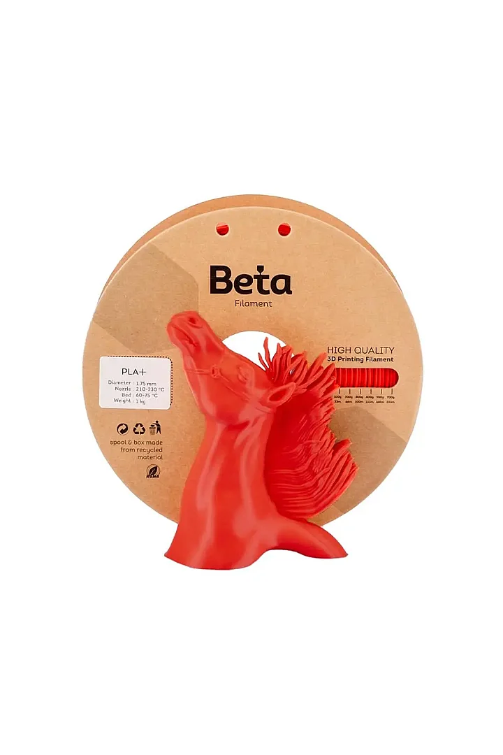 Beta PLA+ Filament 1.75mm 1kg Fluorescent Red KIRMIZI