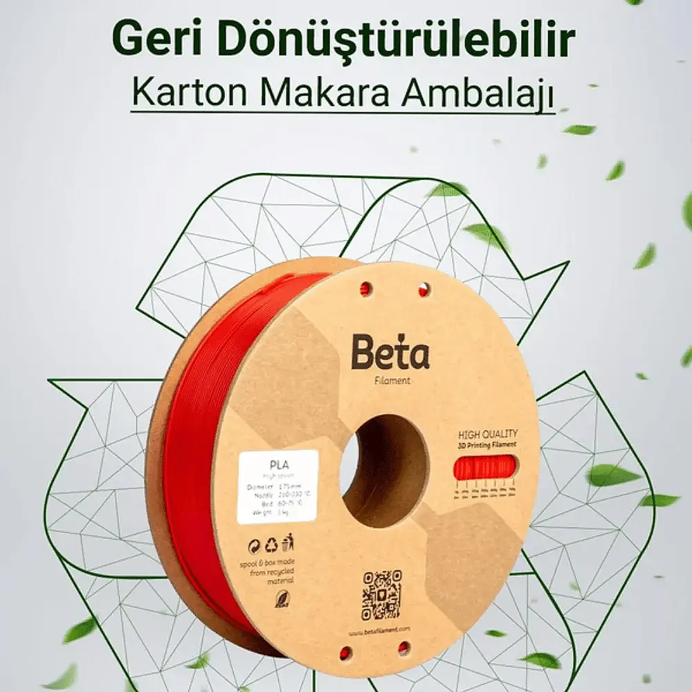 Beta PLA+ Filament 1.75mm 1kg Kiss Red KIRMIZI - 3