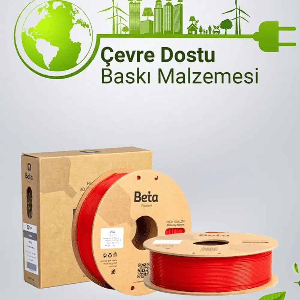 Beta PLA+ Filament 1.75mm 1kg Kiss Red KIRMIZI - 4