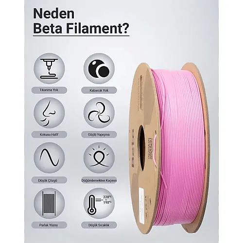 Beta PLA+ Filament 1.75mm 1kg PEMBE - 8