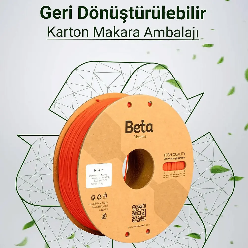 Beta PLA+ Filament 1.75mm 1kg TURUNCU - 3