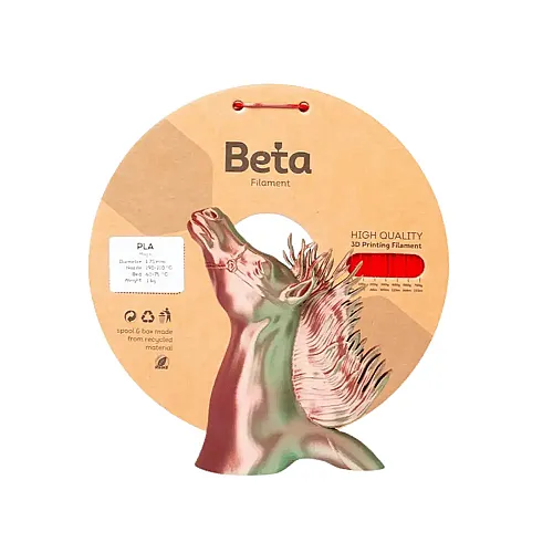 Beta PLA-Magic Silk Filament 1.75mm 1kg Red Green - 1