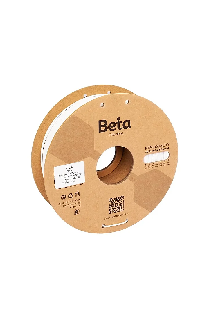 Beta PLA-Matte Filament 1.75mm 1kg BEYAZ White