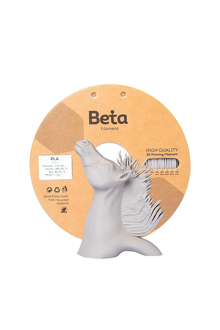 Beta PLA-Matte Filament 1.75mm 1kg Warm Grey