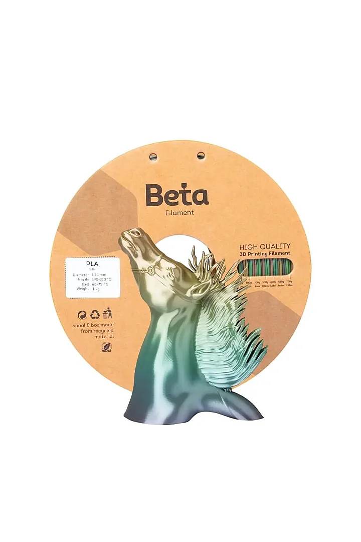 Beta PLA-Silk Filament 1.75mm 1kg Rainbow